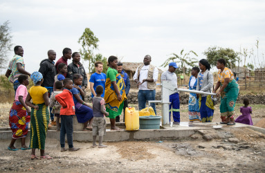 Visiting a rehabilitated borehole in a village in Phalombe district - IsraAID emergency response in Malawi | Photo by Thoko Chikondi